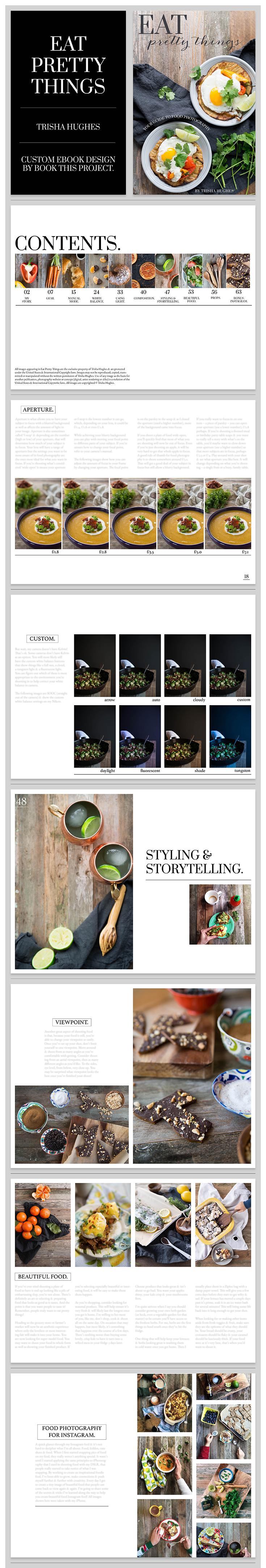 food photography, custom ebook design