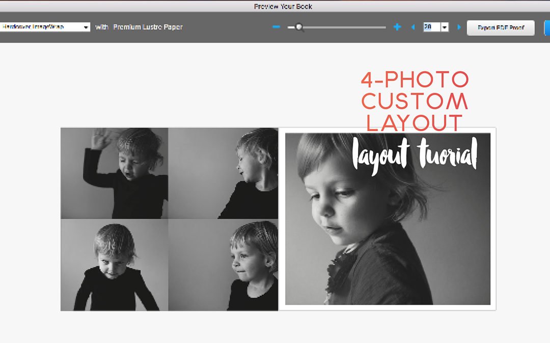 Creating a 4-Photo Custom Photo Book Layout